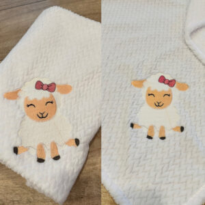 Egyrétegű Babatakaró - Bárányka(halszálka) kedvezményes- ÚJ (fehér )