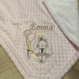 Babatakaró  - nyuszi lufikkal(kedvezményes)világos -rózsaszín